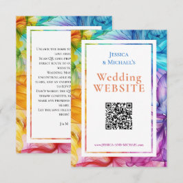 Tarjeta De Recepción ❤️ Con QR + dirección WebSite Bloom etéreo