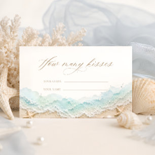 Tarjeta De Recepción Conchas y campanas de boda Cuántos besos Juego