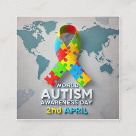 Tarjeta De Recepción Conciencia sobre el autismo