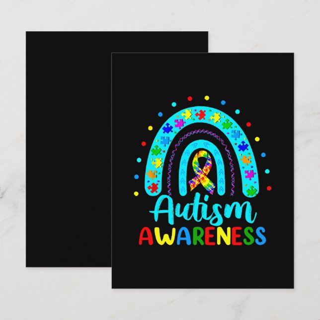 Tarjeta De Recepción Concienciación sobre el autismo (Anverso / Reverso)