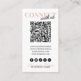 Tarjeta De Recepción Conéctese con la Compañía de escritura rosa modern