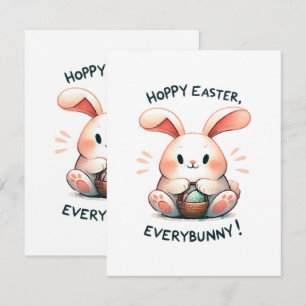 Tarjeta De Recepción Conejito de Pascua Feliz Pascua, a todos!