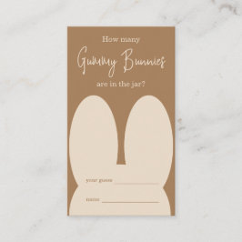 Tarjeta De Recepción Conejito lindo Cuántos conejitos de gominola juego