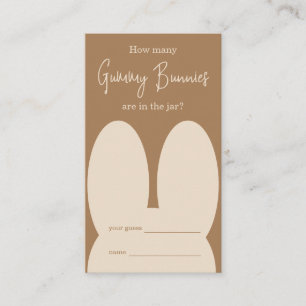 Tarjeta De Recepción Conejito lindo Cuántos conejitos de gominola juego