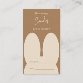 Tarjeta De Recepción Conejito lindo Cuántos dulces juego