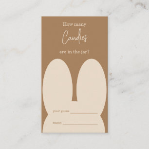 Tarjeta De Recepción Conejito lindo Cuántos dulces juego