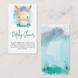 Tarjeta De Recepción Conejito lindo - exhibición de ducha