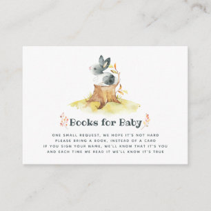 Tarjeta De Recepción Conejito Lindo Otoño - Solicitud de Libro para Bab