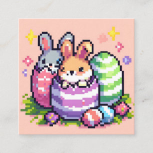 Tarjeta De Recepción Conejo de Pascua de 8 bits de arte píxel