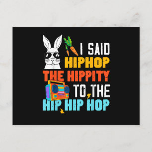 Tarjeta De Recepción Conejo de Pascua divertido Hip Hop Hippity niños y