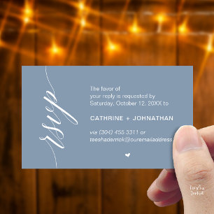 Tarjeta De Recepción Confirmación de asistencia a la boda mediante mens