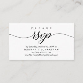 Tarjeta De Recepción Confirmación de asistencia a la boda por teléfono