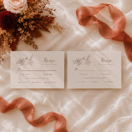 Tarjeta De Recepción Confirmación de asistencia para boda de calabaza o