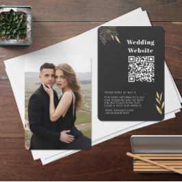 Tarjeta De Recepción Confirmación de asistencia para bodas | Código QR 