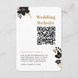 Tarjeta De Recepción Confirmación de asistencia para bodas | Código QR