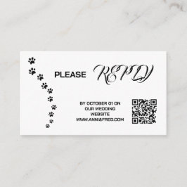 Tarjeta De Recepción Confirmación de asistencia para bodas | Código QR