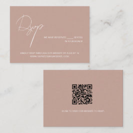 Tarjeta De Recepción Confirmación de boda elegante en rosa con letra sc