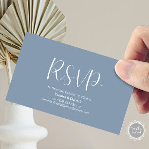 Tarjeta De Recepción Confirmación de boda, responder, Script minimalist