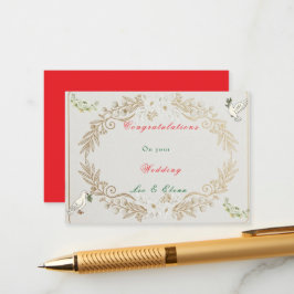 Tarjeta De Recepción Congratulations on your wedding Enclosure Card