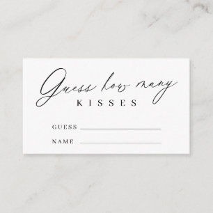 Tarjeta De Recepción Conjetura minimalista moderna cuántos besos juegan