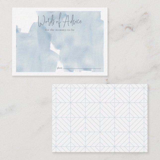 Tarjeta De Recepción Consejo Baby Shower de Blue Sky Cloud 9 (Anverso / Reverso)