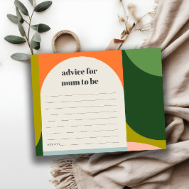 Tarjeta De Recepción Consejo de Arco Retro de Groovy Cute para Mamá Bab