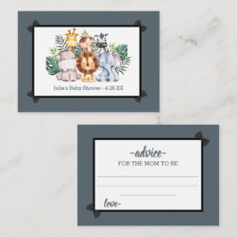 Tarjeta De Recepción Consejo de Baby Shower salvaje Jungle Safari