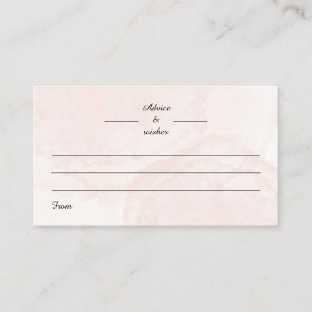 Tarjeta De Recepción Consejo de Boda Elegante (Anverso)