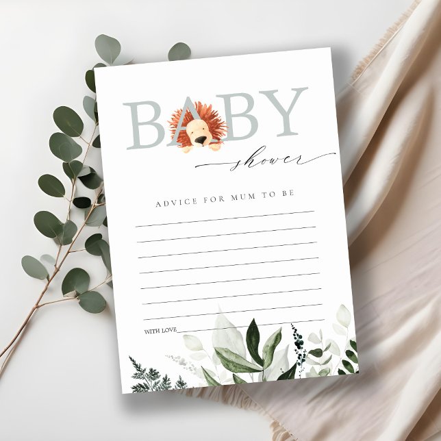 Tarjeta De Recepción Consejo De Foliage De León De Boho Para Mamá Baby  (Subido por el creador)
