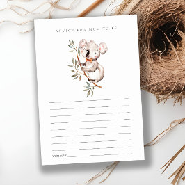 Tarjeta De Recepción Consejo de follaje de Koala para Mamá Baby Shower