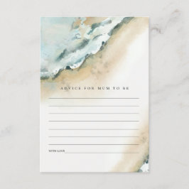 Tarjeta De Recepción Consejo de playa de arena para Mamá Baby Shower