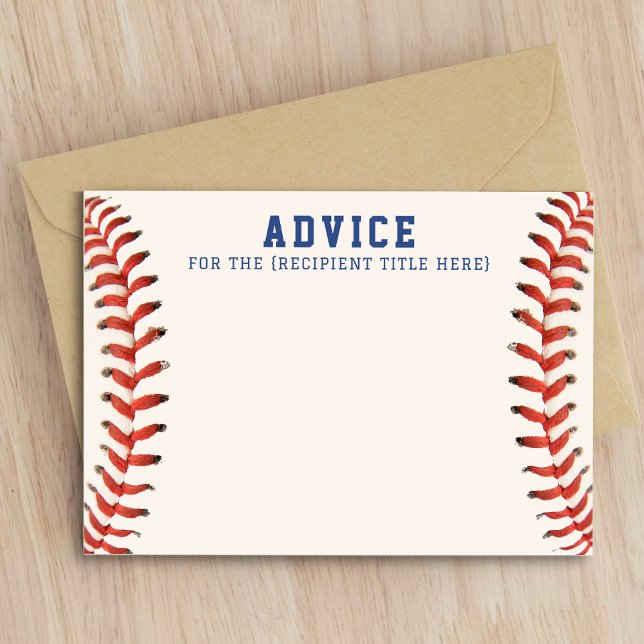 Tarjeta De Recepción Consejo Deportivo de Softball de Béisbol (Baseball Softball Sports Advice Enclosure Card
)