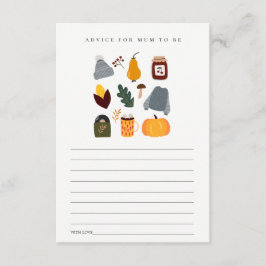 Tarjeta De Recepción Consejo Esencial De Otoño Cálido Para Mamá Baby Sh