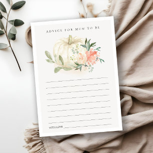 Tarjeta De Recepción Consejo Floral de la calabaza Rubor para la Mamá B