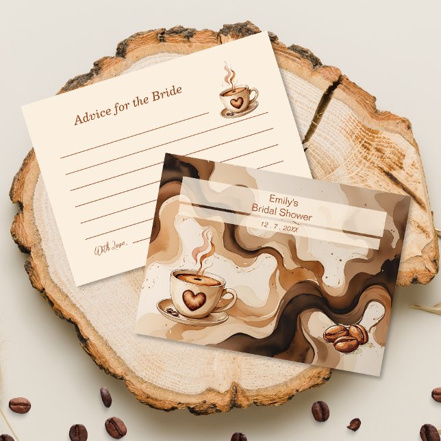 Tarjeta De Recepción Consejo Rústico de Café para Ducha de Novia (Subido por el creador)