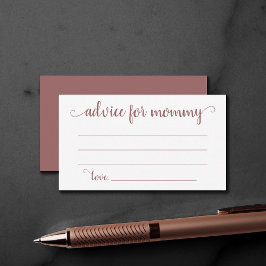 Tarjeta De Recepción Consejo simple de tazas | Rosa desierto Shower Kee