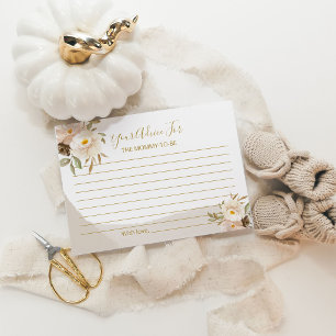 Tarjeta De Recepción Consejos de baby shower florales taupe neutrales e
