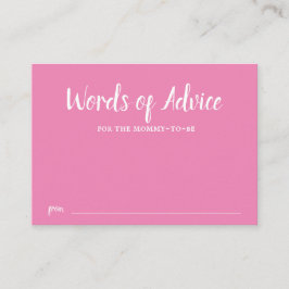 Tarjeta De Recepción Consejos de Baby Shower para Chica de tipografía r