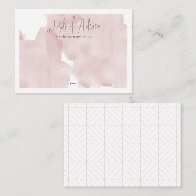 Tarjeta De Recepción Consejos de Baby Shower para Chicas de Pink Sky Cl (Anverso / Reverso)