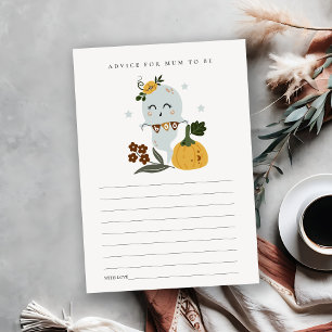 Tarjeta De Recepción Consejos de Boo Fantasma de Halloween para Baby Sh