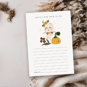 Tarjeta De Recepción Consejos de Boo Fantasma de Halloween para Baby Sh