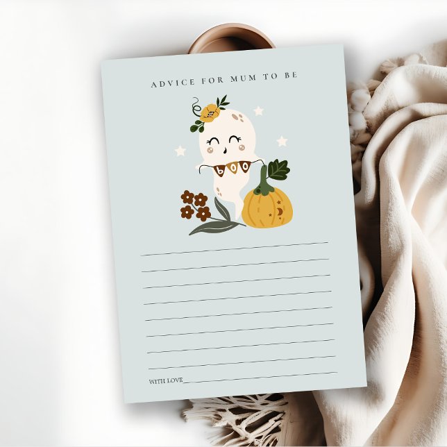 Tarjeta De Recepción Consejos de Boo Fantasma de Halloween para Baby Sh (Subido por el creador)