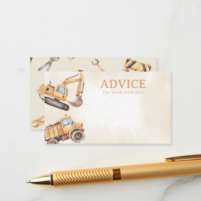 Tarjeta De Recepción Consejos de construcción para mamá y papá (Anverso/Reverso In Situ)