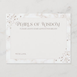 Tarjeta De Recepción Consejos de ducha de las perlas de la sabiduría