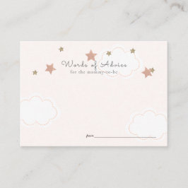 Tarjeta De Recepción Consejos de estrellas y nubes de oro rosado