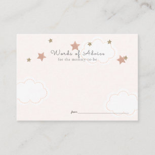 Tarjeta De Recepción Consejos de estrellas y nubes de oro rosado