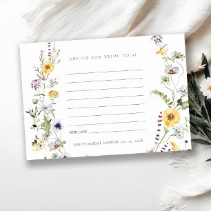 Tarjeta De Recepción Consejos de flor silvestre amarilla para el baby s
