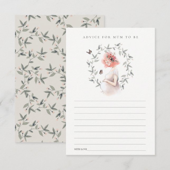 Tarjeta De Recepción Consejos de flotación de mujeres esperadas para Ma (Anverso / Reverso)