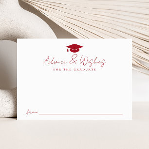 Tarjeta De Recepción Consejos de Graduación con Letra Roja Manuscrita M