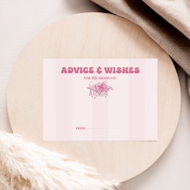 Tarjeta De Recepción Consejos de graduación de Coquette Bow y Whipis